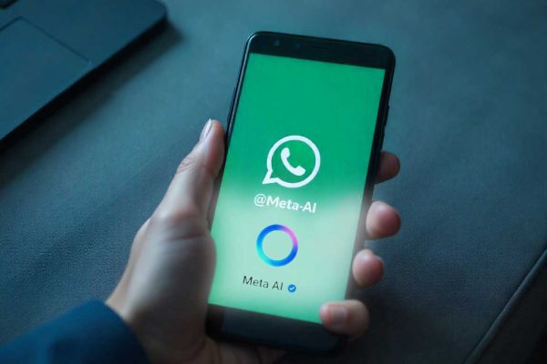 Meta-AI, blauwe rondje in WhatsApp