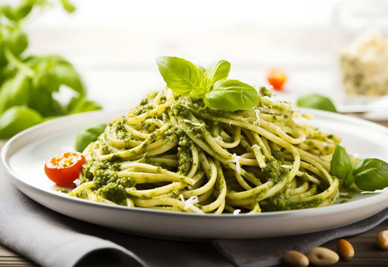 123klaar.nl - Pasta met romige pesto foto 1