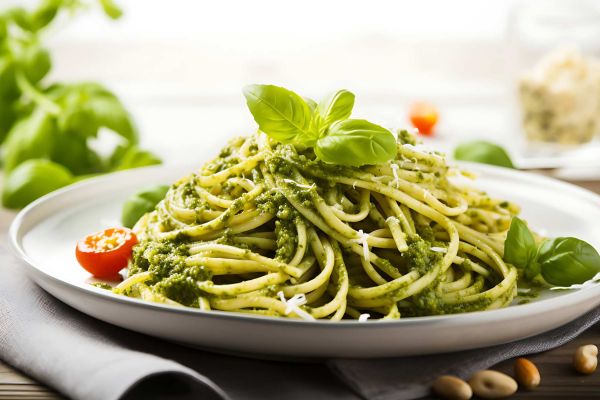 Pasta met romige pesto